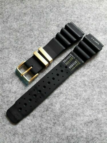 Bracelet De Montre Silicone ZRC Noir 20mm - NEUF Avec étiquettes