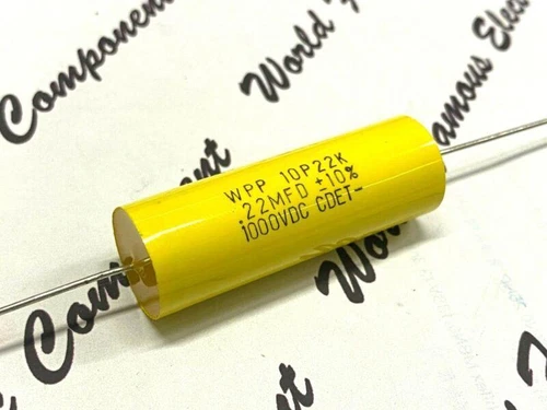 1pc CDE WPP 0.22uF 1000V 10% WPP10P22K Film/Foil Pulse Axial Film Capacitor