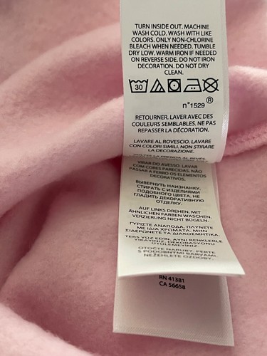 Polo Ralph Lauren Girls Fleece Hoodie Bear Logo Dress Pink Size M (8-10) - Picture 4 of 5