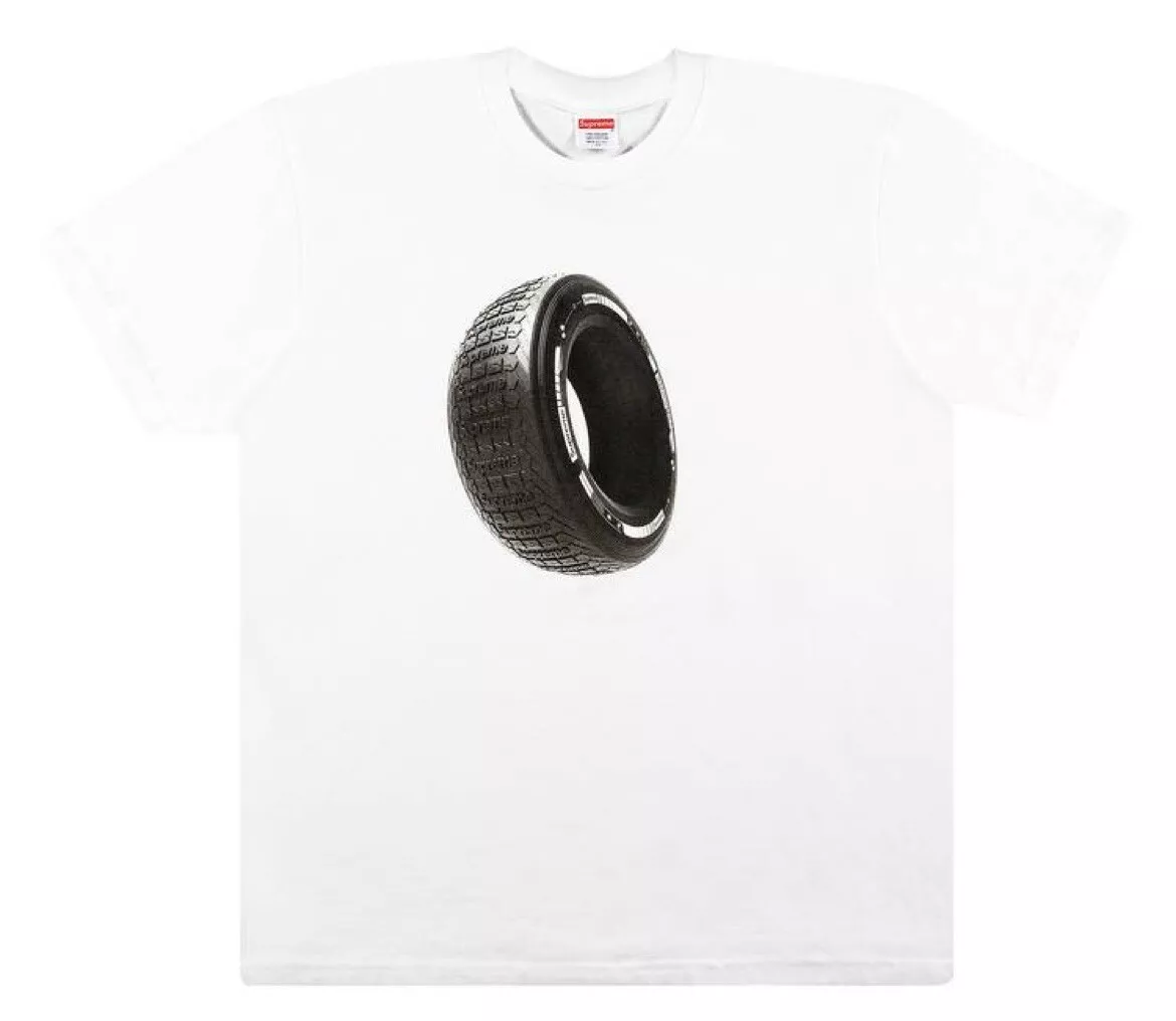 T shirt Supreme blanc « Pneu » X Large
