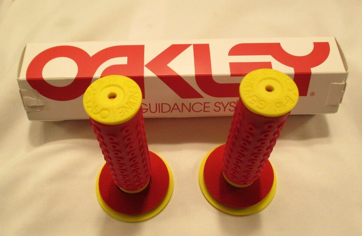 OAKLEY オークリー B-1B 自転車グリップ OLD BMX MTB 赤 Oakley B1B Bmx Handle grips Vintage Old School Red White | eBay