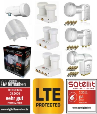 SAT LNB ''TESTSIEGER'' Opticum Single Twin Quattro Quad Octo Premium 8K UHD LNC 3D