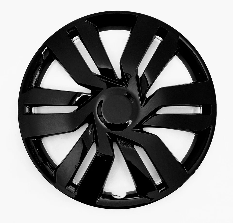 New Wheel Covers Hubcaps Fits 2015-2019 Honda Fit 15" Gloss Black Set Of 4 Foto 2 de 4