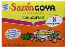 Sazon GOYA with Azafran (Saffron) | 1.41 Oz. | 8 Packets (2 COUNT)