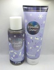 VICTORIA'S SECRET PINK VANILLA SNOW BODY MIST  LOTION SET OF 2 