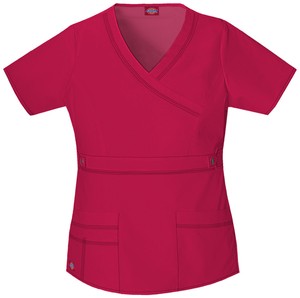 Download Dickies Medical Uniforms Fitted Mock Wrap Scrub Top 52%cotton Large Gen Flex | eBay