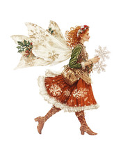 Wall decal sticker beautiful fairy 18x18 cm large