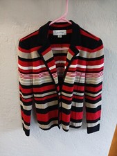 Womens Calvin Klein Knit Striped Blazer Size Petite M
