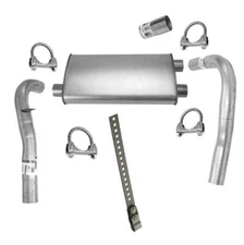 Dual Rear Muffler & Tail Pipes V6 V8 for Chevrolet Camaro Pontiac Firebird 93-97