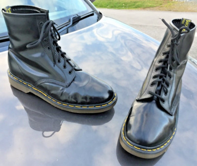 Dr Martens 1460 Black Smooth Polished Leather Boots UK 12 EU 47