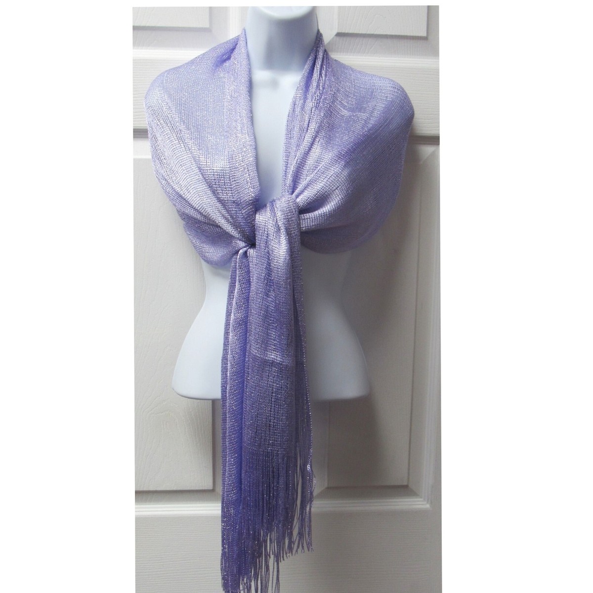 Light Purple Lavender Mesh Sparkle Scarf Shawl Wrap Wedding Formal Evening  Prom | eBay