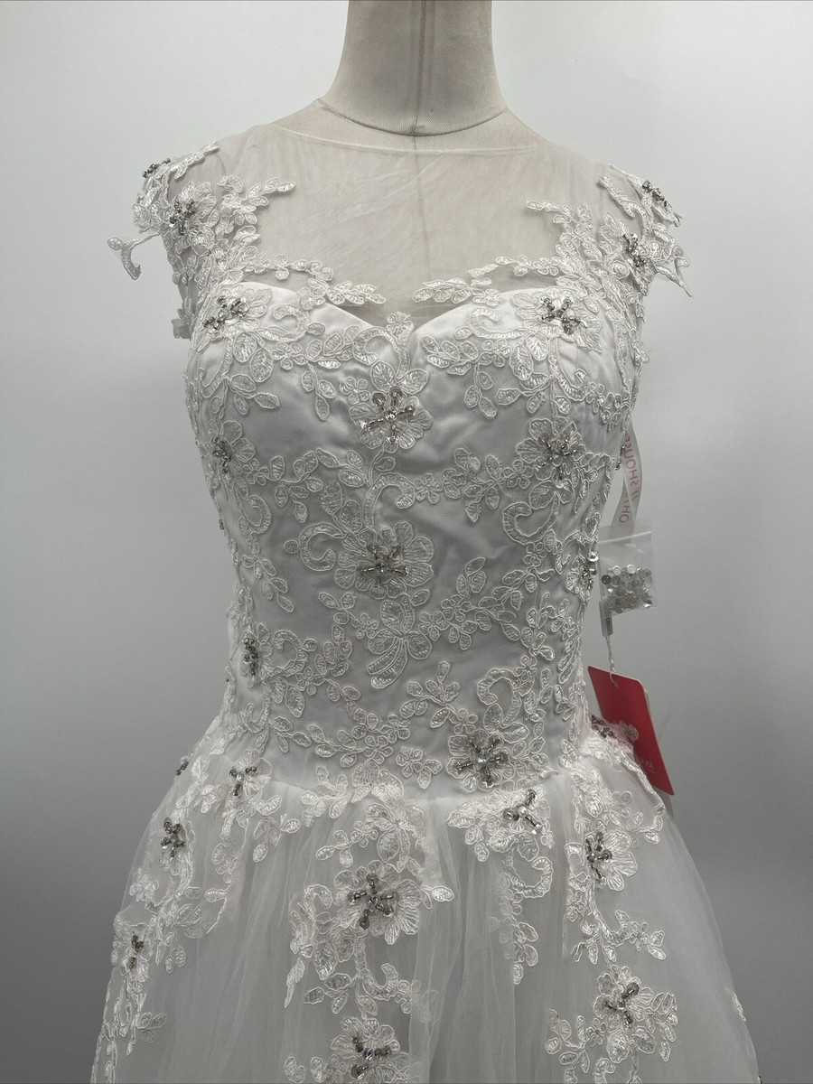 JJ house 専用 JJ's House Womens Sleeveless Lace Embroidered White Wedding Dress