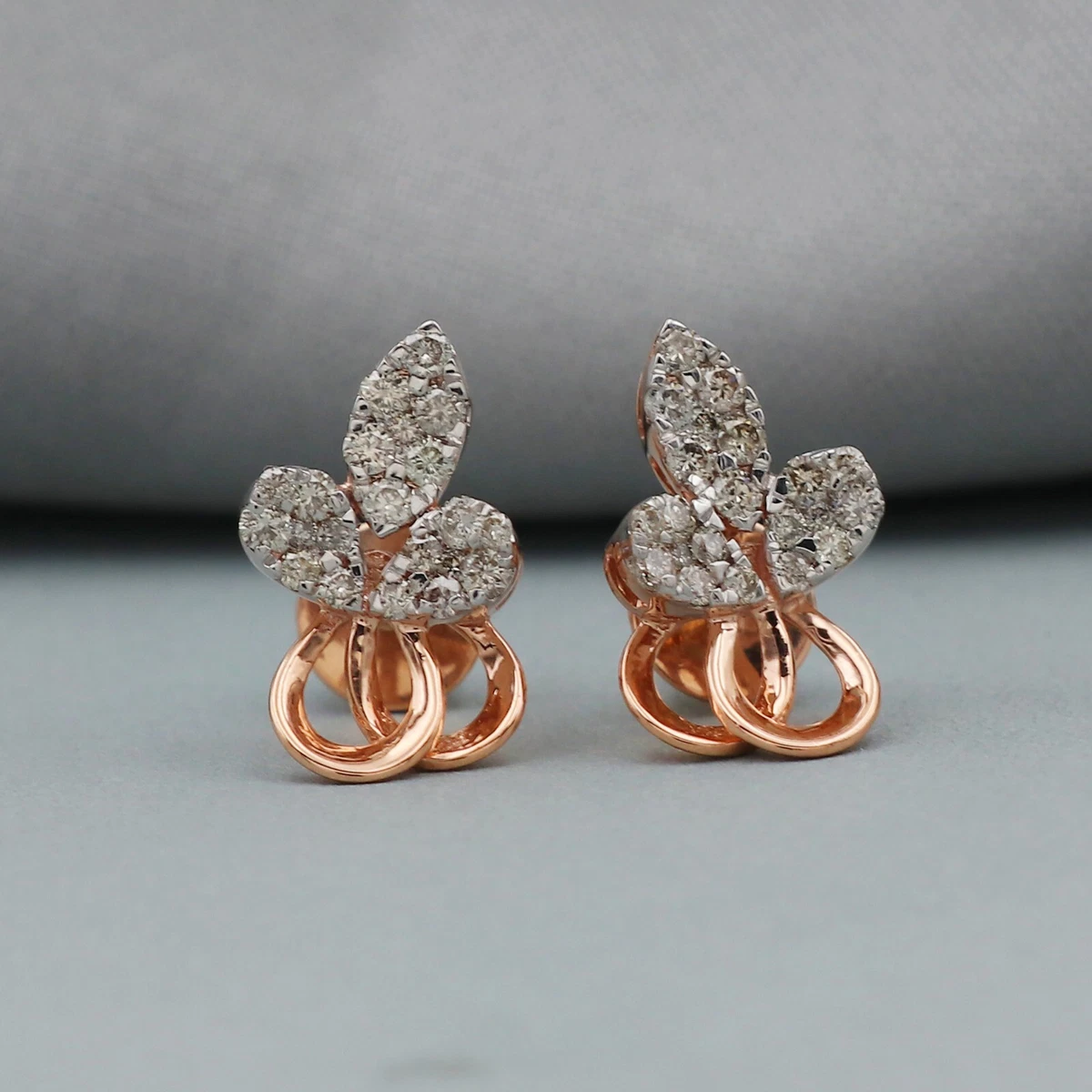 Pure rose hotsell gold earrings