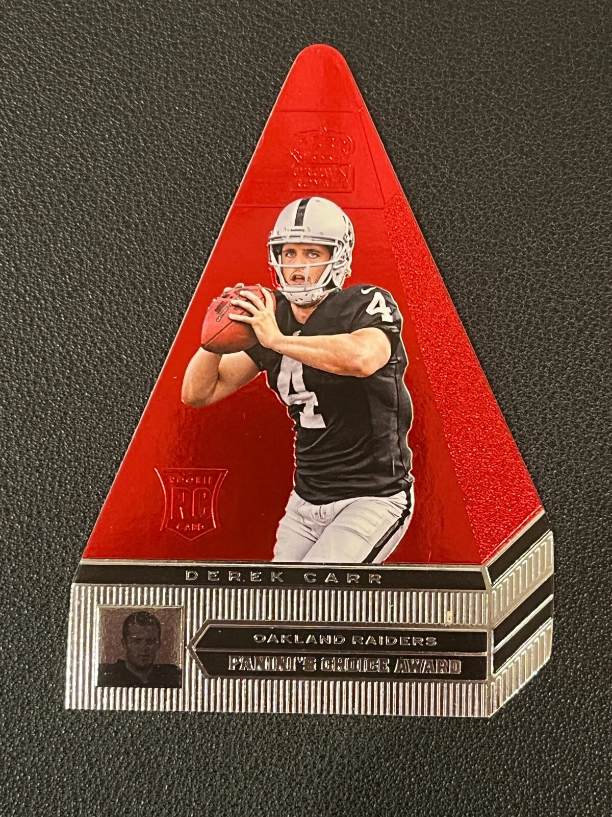 Derek Carr Panini Crown Royale Rookie Panini's Choice #PC20 Red