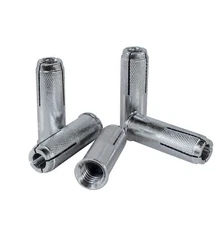 50/25 Pcs 3/8"-3/4"in Highcraft Zinc Plated Carbon Steel Knurled Drop In Anchors