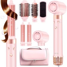 6 in 1 Professional Hot Air Styler  Powerful Hair Dryer Brush  Auto Wrap Cu...