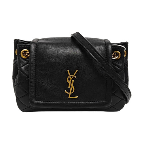 Yves Saint Laurent NOLITA Handbags Suede Black Free Shipping | Duties Paid