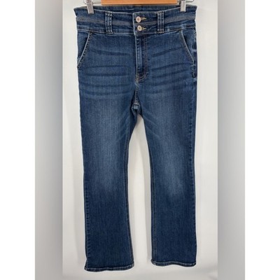 KanCan Estilo bootcut stretch dark wash double button high waist jean women s 28