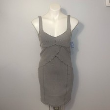 Intimately free people sleeveless dress large black white polka dot. NWT.