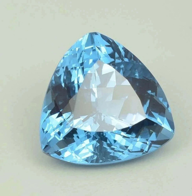 #ad Aquamarine AAA 13.50 Ct Natural Sky Blue Brazilian Trillion Loose Gemstone $32.76