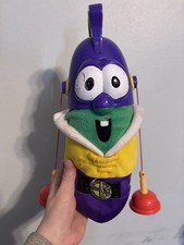 Fisher Price VeggieTales LARRY-BOY Talking Plush w/ Pop Off Super-Suction Ears
