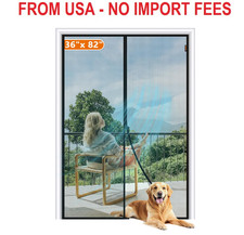 MAGZO Magnetic Screen Door Fit Door Size 36 x 82 Inch, Screen Size 38" x 83" Str
