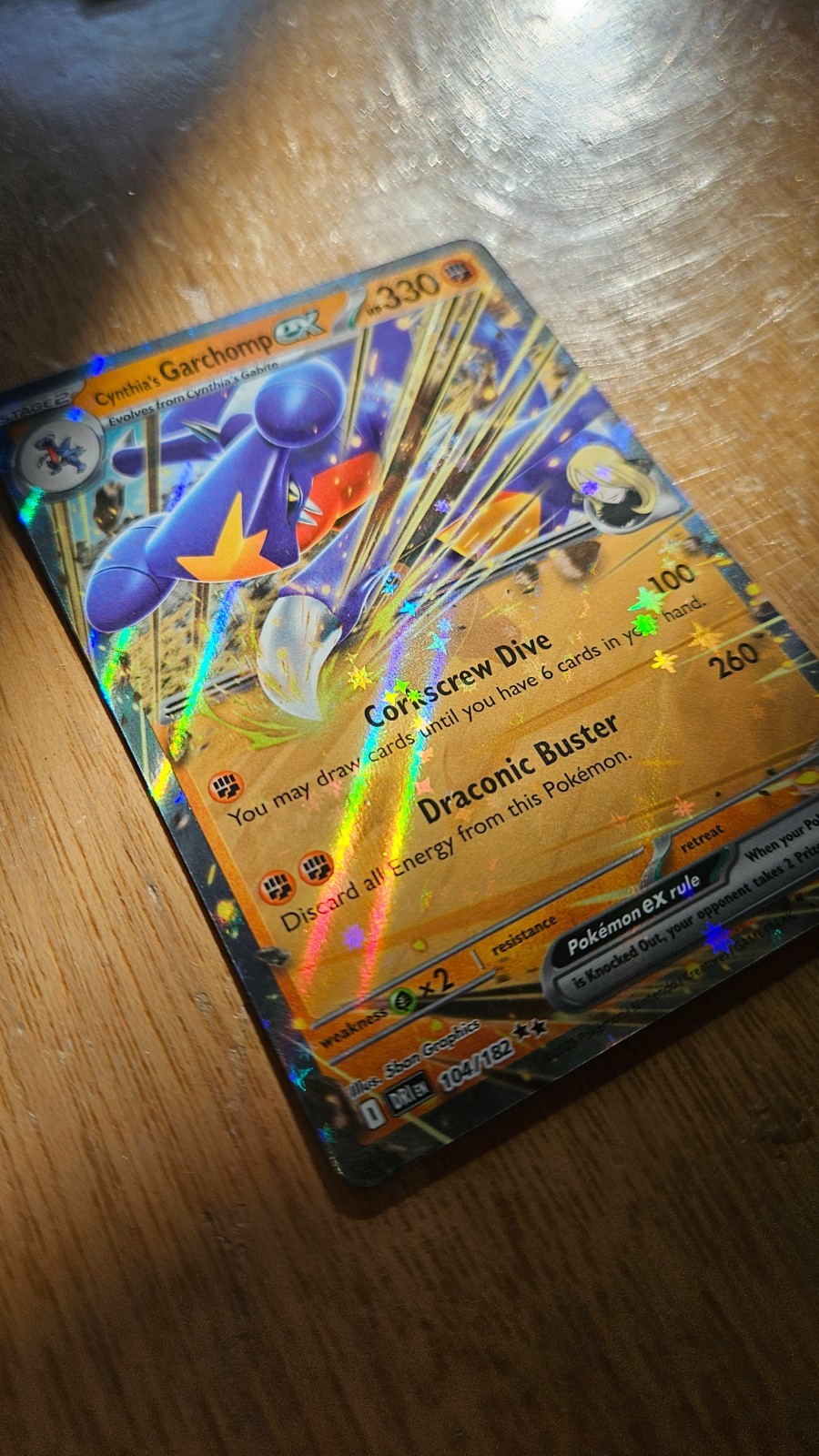 Cynthia's Garchomp ex 104/182 Full-Art Pokemon card