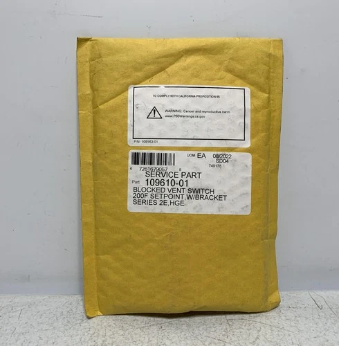 Burnham 109610-01 Blocked Vent Switch 200F Setpoint w/ Bracket