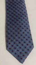 BROOKS BROTHERS MAKERS & MERCHANTS DIAMOND BLUE MEN'S Neck Tie W:3 3/4" BY L:60"