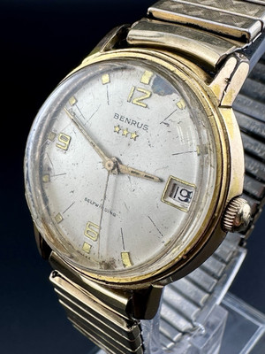 Vintage Benrus 3 Star # 7001 Watch Date Automatic Self Winding Needs Service! Y3