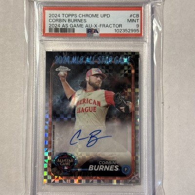 2024 Topps Chrome U.S. 2024 All-Star Game Auto Corbin Burnes X-Factor /125 PSA 9