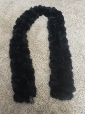 CEJON GENUINE RABBIT FUR POM POM BLACK 60 LON...