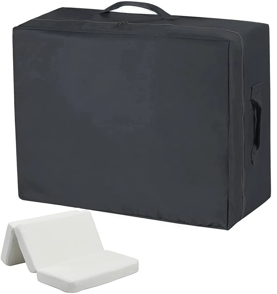 Tri-Fold Mattress Carry Case Bag Waterproof Foldable Memory Foam Narrow Twin ...