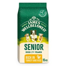 James Wellbeloved Dog Senior Hypoallergenic Dry Food Turkey and Rice 15 kg 4.28 per kilo