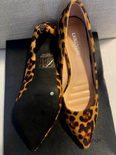 Bella Marie Marque-A Leopard Suede Pointed Toe Pumps Stiletto Heels Size 7