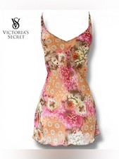 Victoria  s Secret Slip Vintage Y2K Floral Sheer Lingerie Nightgown VTG  Sz L