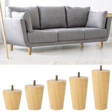 8Pcs Wooden Furniture Tapered Replacement Legs Feet For Sofa Chair Stool Chest