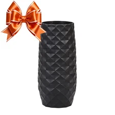 Amaranth 10 Inch Floral Care Impact Resistant Smarter Vase (Black Diamond)