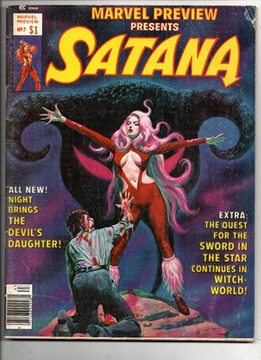 MARVEL PREVIEW #7 (1976) - GRADE 5.0 - SATANA 1ST APPEARANCE ROCKET RACCOON