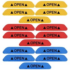 12Pcs Car Door Open Reflective Warning Stickers,Universal Safety Warning