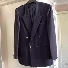 Double Breasted Put Wool British Made Navy Blazer Size 40