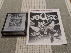 WORKING JOUST GAME W/BROKEN PLASTIC ONLY FOR PAL ATARI 7800 + 2600 + Plus #A24