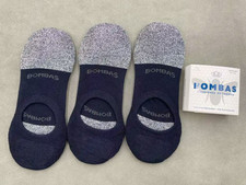 3 pairs Women's Marl Cushioned No Shows Socks Size Medium 8-10.5 Navy blue