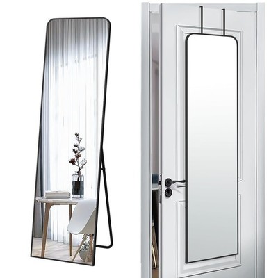 Rectangle 57x16 Mirror Full Length Wall Mounted Hanging or Against Wall Metal...