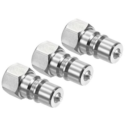 3Pack Hydraulic Quick Connect Coupler Carbon Steel M14x1.5mm Female 0.56'' OD