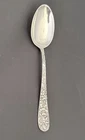 Kirk Stieff ROSE sterling silver repoussé single medium weight teaspoon 5 5/8"