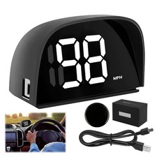 White GPS Digital Speedometer for Car MPH Universal HUD Speed Meter with LED ...