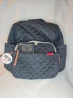 Skip Hop Quilted Diaper Bag backpack Navy  Blue Tan Interior