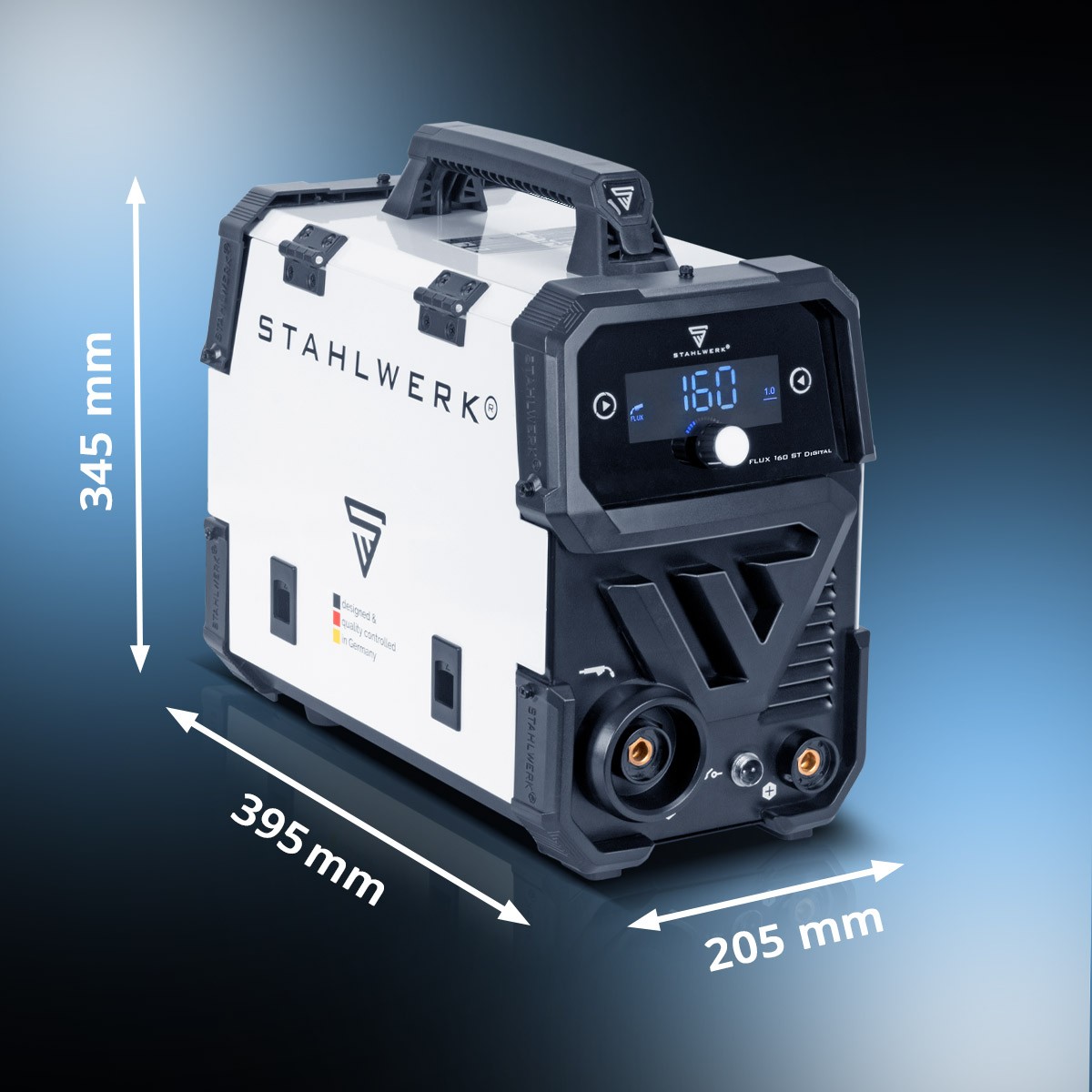 STAHLWERK FLUX 160 ST Digital welding machine fully equipped with equipment