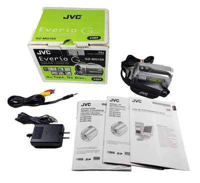 JVC Everio GZ-MG130U 30GB Dual Memory Camcorder with 34x Zoom (IOB)